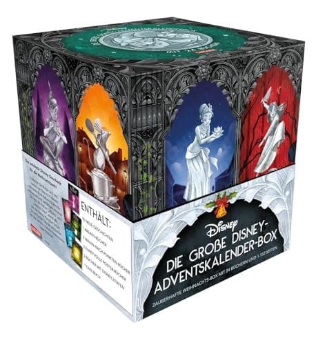 Disney: Die gro&szlig;e Disney-Adventskalender-Box 2025 &ndash; Zauberhafte Weihnachts-Box mit 24 B&uuml;chern und 1.