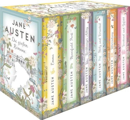 Jane Austen: Die gro&szlig;en Romane, 6 B&auml;nde im Schuber